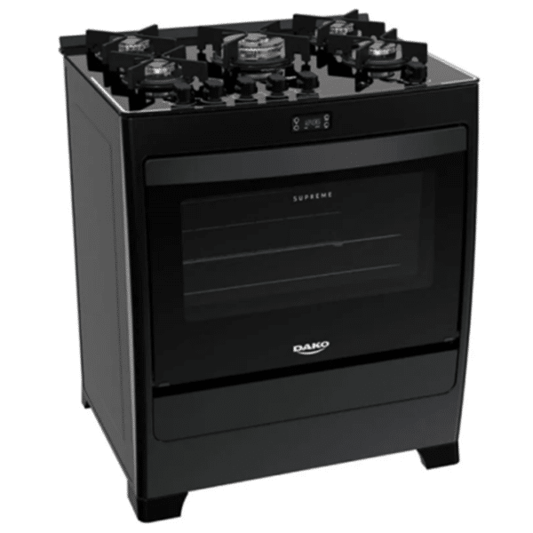 COCINA 5H VIDRIO TEMPLADO C/GRILL C/TIMER SUPREME NEGRA DAKO