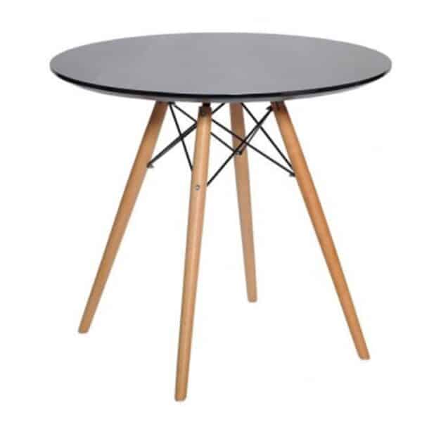 MESA EAMES NEGRO 90X90X74CM