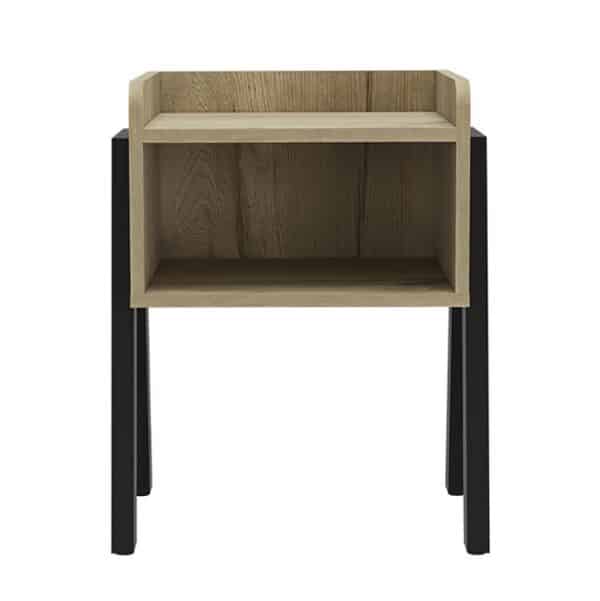 MESA DE NOCHE VENETO ROBLE KENDAL/NEGRA 53X35X56CM