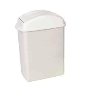 BASURERO PLASTICO BASCULANTE  CREMA SIA  8,8L SANREMO