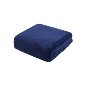 FRAZADA CORAL FLEECE LISA AZUL 150X200CM HOME BEAUTY