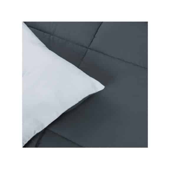 EDREDON C/FUNDA BICOLOR GRIS 2PL 215X220CM HB