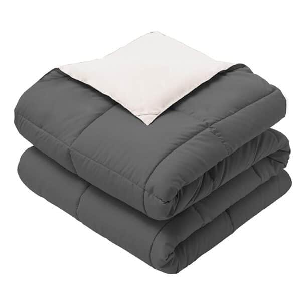 EDREDON C/FUNDA BICOLOR GRIS 2,5PL 240X220CM HB