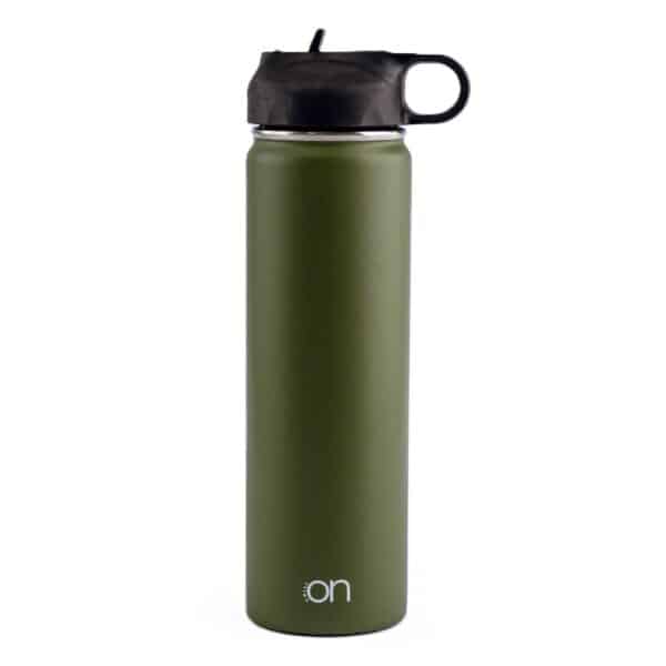 TERMO PERSONAL C/BOMBILLA VERDE MILITAR 650ML CHILL ON