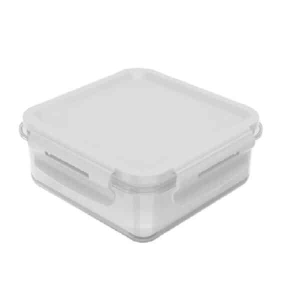 TAPER PLASTICO CUADRADO CLICK BLANCO 500ML OU