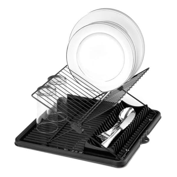 ESCURRIDOR P/15 RETRAIBLE PLATOS NEGRO 36X35CM ARTHI