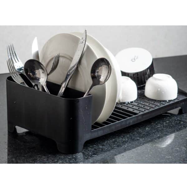 ESCURRIDOR DE PLATOS COMPACTO TRIUM NEGRO 40X20CM OU - Imagen 3