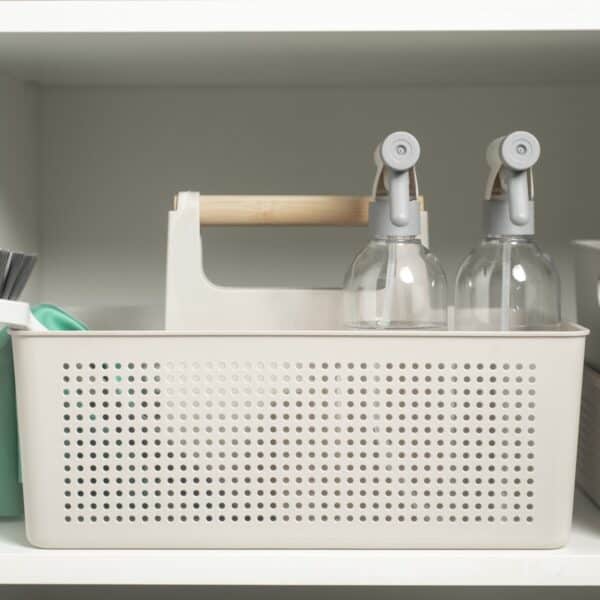 CESTA MULTIUSO C/AGARRADERA BEIGE FLOW 34X27CM OU - Imagen 4