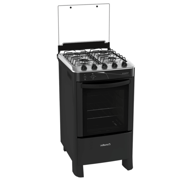 COCINA 4H INOX C/TIMER TOPAZIO ESMALTEC