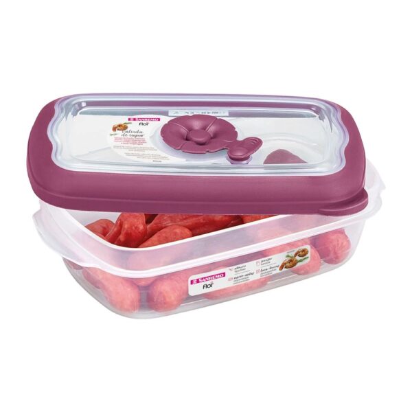 TAPER RECTANGULAR PLASTICO FLOR ASAI 430ML SANREMO