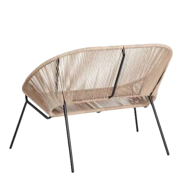 SOFA LOUNGE ACERO RATTAN NATURAL SOL GARDEN - Imagen 3