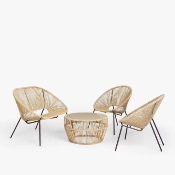 SOFA LOUNGE ACERO RATTAN NATURAL SOL GARDEN - Imagen 4