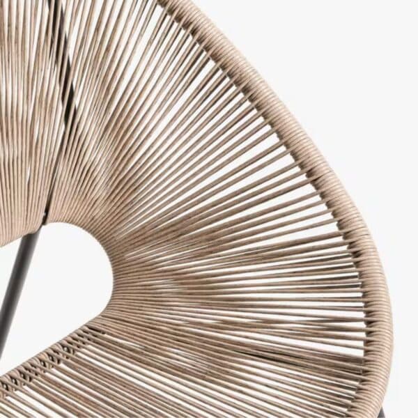 SILLA LOUNGE ACERO RATTAN NATURAL SOL GARDEN - Imagen 4