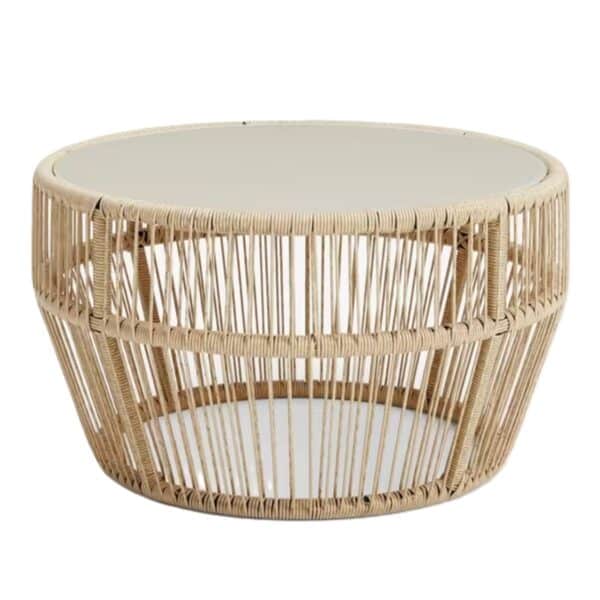 MESA LOUNGE ACERO RATTAN NATURAL SOL GARDEN