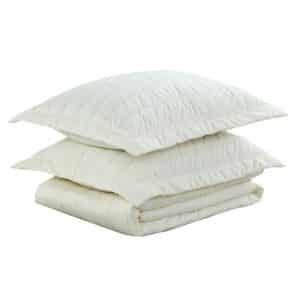 CUBRECAMA C/FUNDA 180H BLANCO 2 PLZ LUXURY HOME