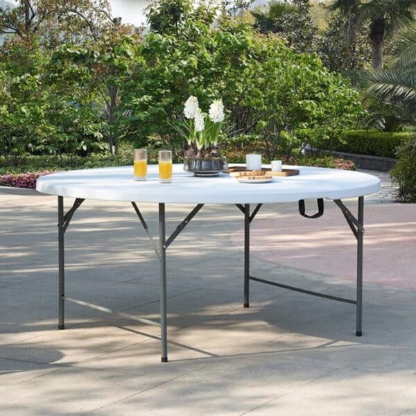 MESA REDONDA BLANCA 1.52M SOL GARDEN - Imagen 2