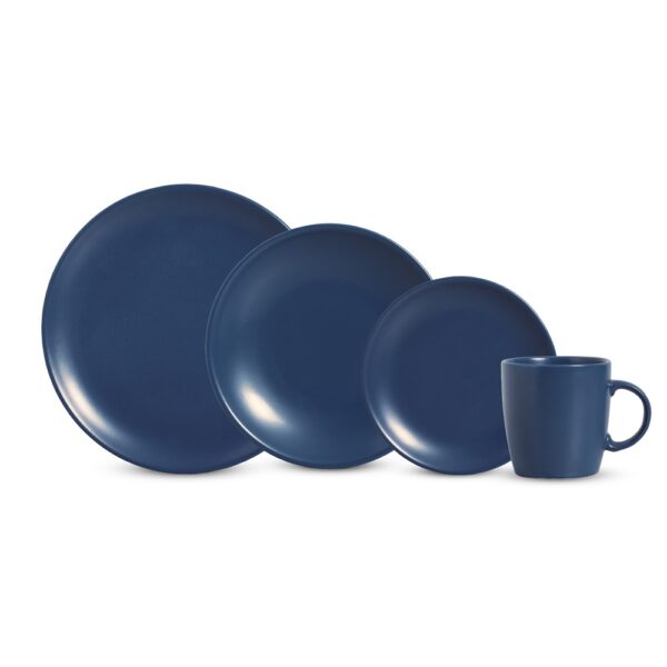 JUEGO VAJILLA 16P CERAMICA MATE URBAN AZUL ALLEANZA